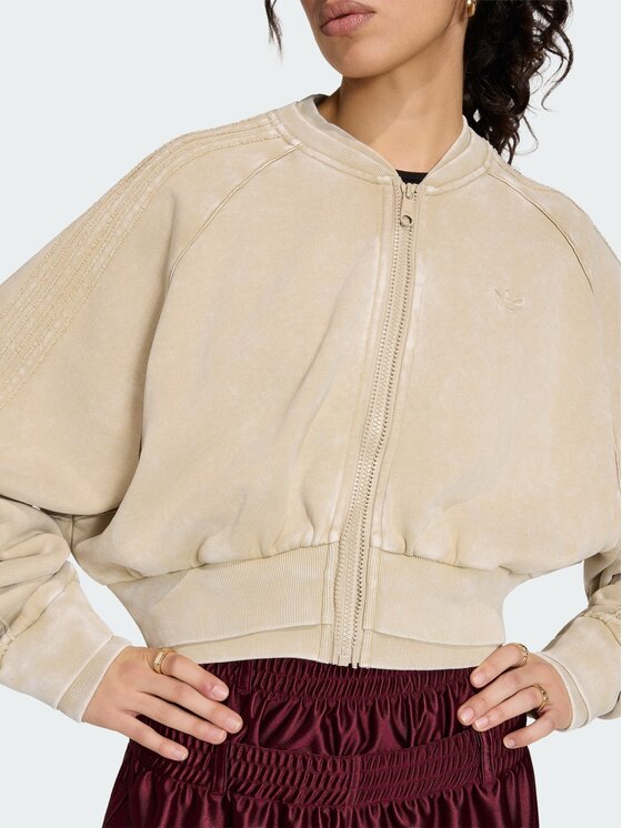 adidas adidas Μπλούζα Sst Double Layered Cropped Track Top KT2228 Μπεζ Regular Fit
