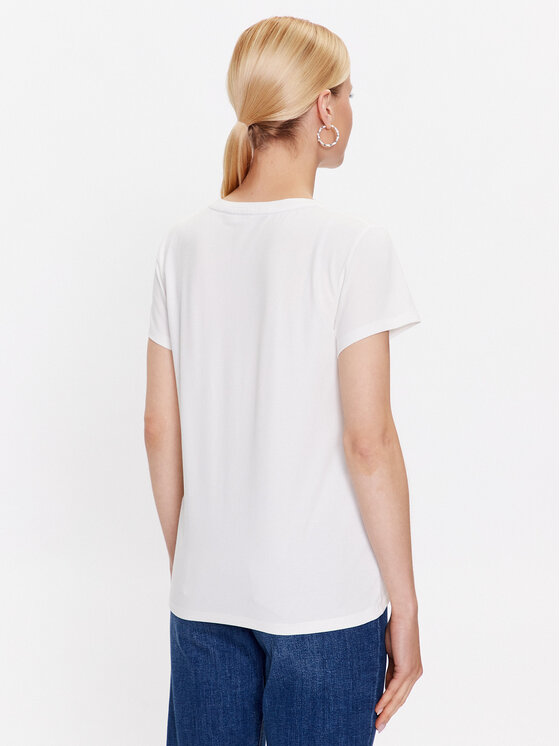 Liu Jo Sport Liu Jo Sport T-krekls TF3084 J0088 Écru Regular Fit