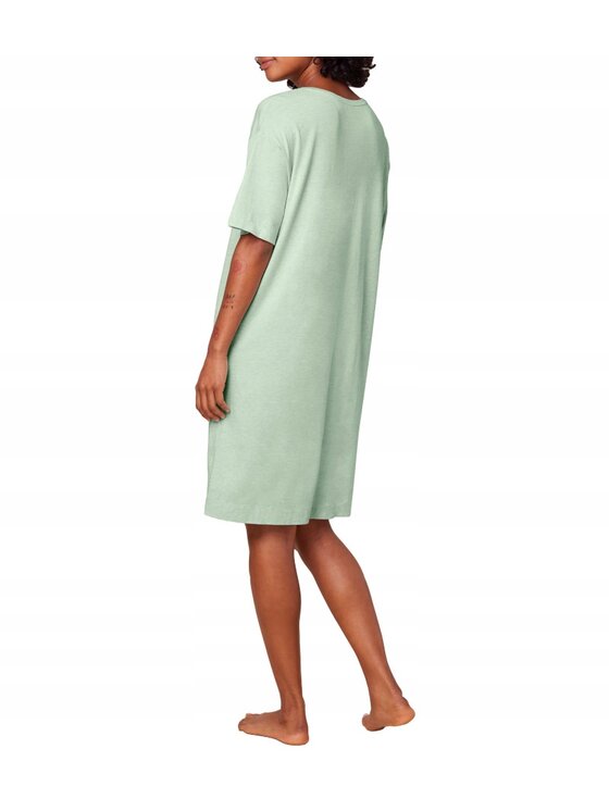 Triumph Triumph Koszula nocna Nightdresses NDK SSL 10 CO/MD Zielony Regular Fit