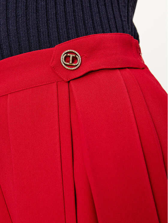 TWINSET TWINSET Palazzo hlače 242TT2172 Crvena Wide Leg