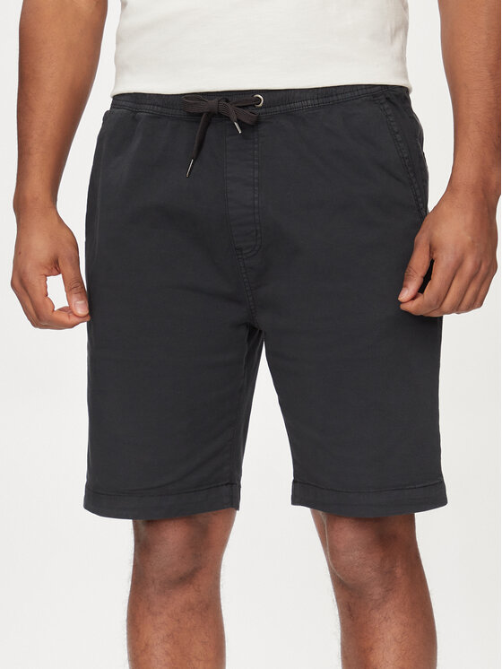 INDICODE Pantalon scurți din material Kelowna 70-165 Negru Regular Fit