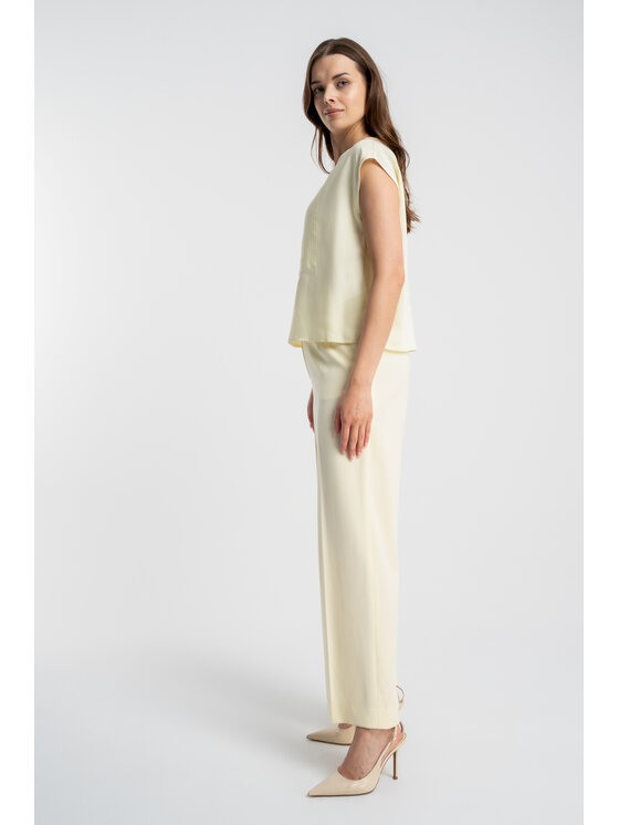 CLICK CLICK Halenka 10-6897 Světle žlutá Regular Fit