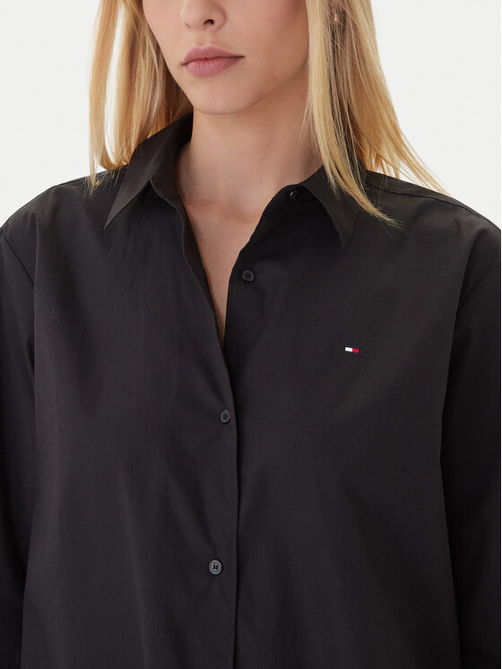 Tommy Hilfiger Tommy Hilfiger Πουκάμισο WW0WW45612 Μαύρο Relaxed Fit