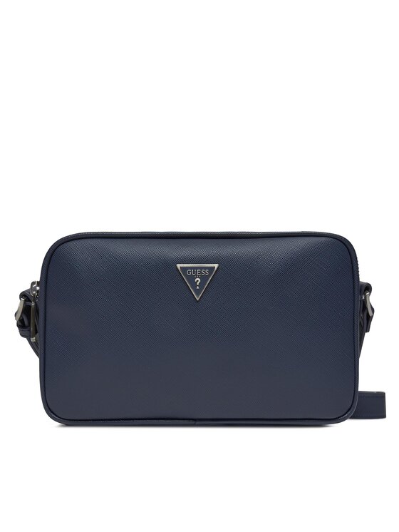 Geantă crossover Guess Certosa Saffiano Eco Mini Bags HMECSA P3329 Bleumarin