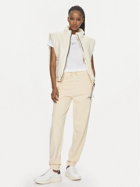 HUGO Hugo Spodnie dresowe Easy 50509171 Beżowy Relaxed Fit