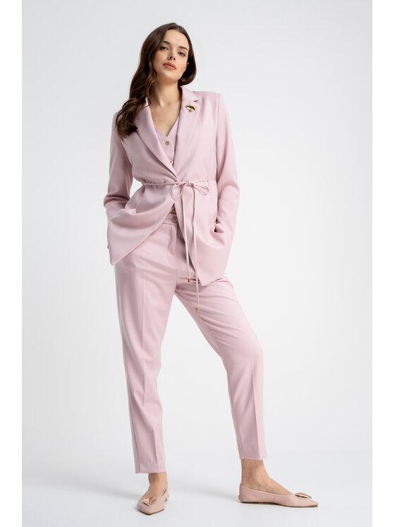 CLICK CLICK Παντελόνι υφασμάτινο 30-339 Ροζ Regular Fit