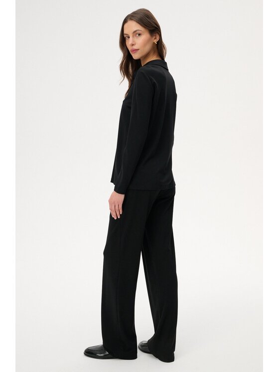 LEBRAND LEBRAND Spodnie damskie Ome Szary jasny Regular Fit