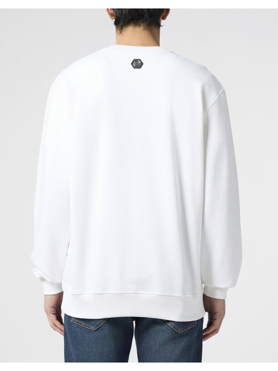 PHILIPP PLEIN PHILIPP PLEIN Bluza 30552 Biały Regular Fit