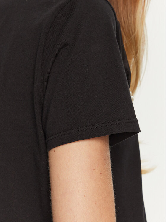 ViCOLO ViCOLO Tričko RS0042 Čierna Regular Fit