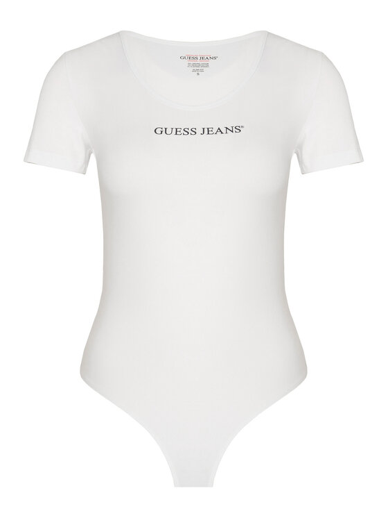 Guess Jeans Guess Jeans Bodijs W5GP25 J1314 Balts Slim Fit