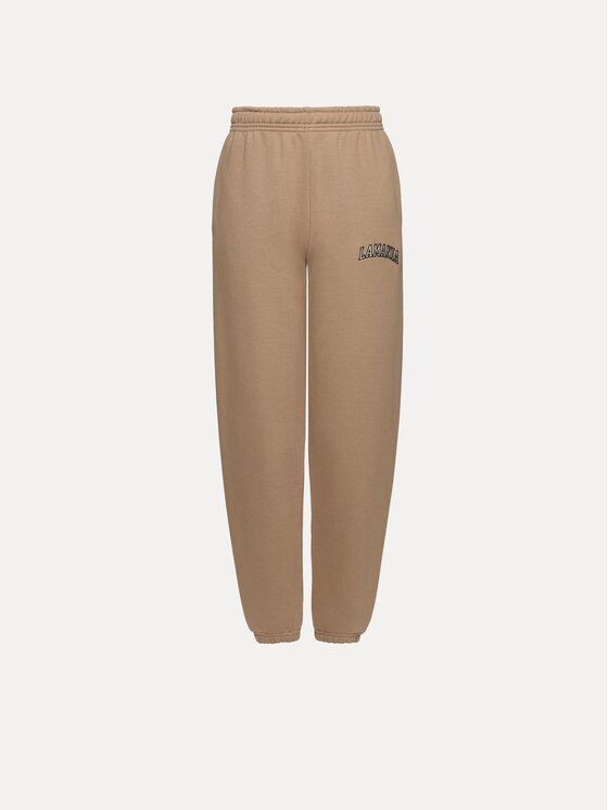 La Mania La Mania Spodnie dresowe FLAME Beżowy Basic Fit