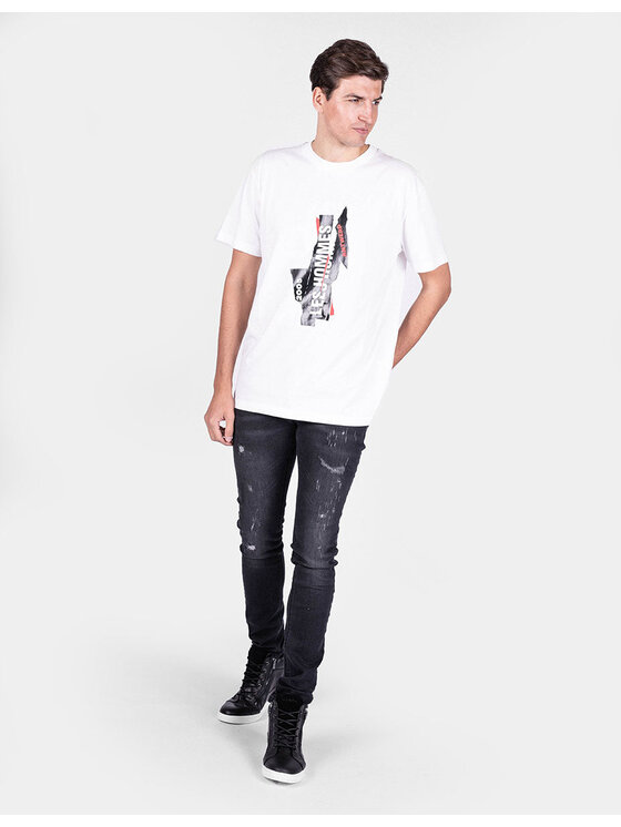 Les Hommes Les Hommes T-Shirt LJT224-710P | Logo Bílá Regular Fit