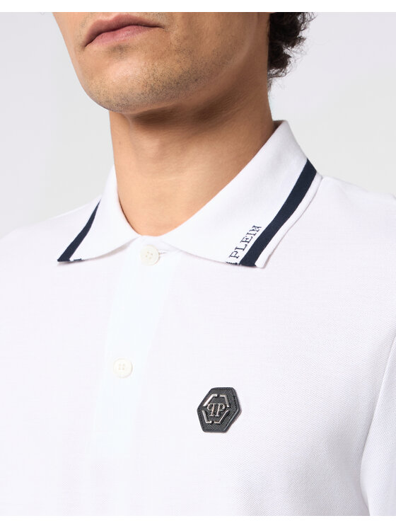 PHILIPP PLEIN PHILIPP PLEIN Polo 31372 Bianco Slim Fit