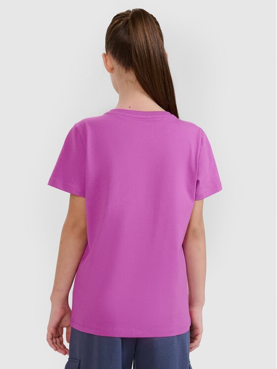 4F 4F T-Shirt 4FJWSS25TTSHF2177-50S Fioletowy Regular Fit