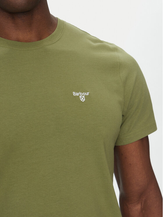 Barbour Barbour T-krekls Essential Sports MTS0331OL39 Zaļš Tailored Fit
