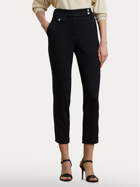 LAUREN RALPH LAUREN LAUREN RALPH LAUREN Auduma bikses 200980023001 Melns Straight Fit