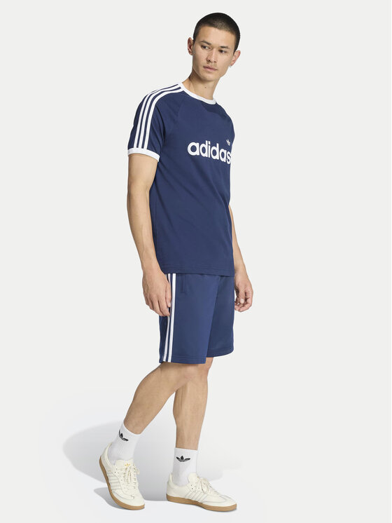 adidas adidas T-Shirt 3-Stripes Ringer KF0419 Σκούρο μπλε Slim Fit