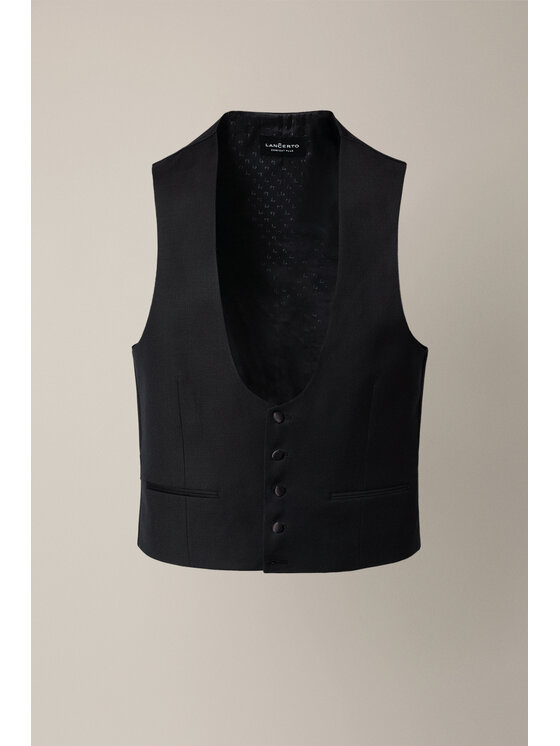 Lancerto Lancerto Kamizelka garniturowa Consuegra KA073126000007 Czarny Slim Fit