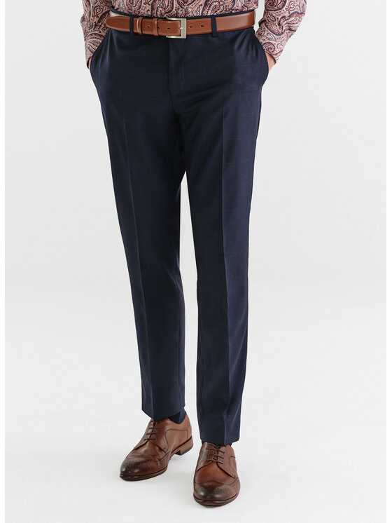 Pako Lorente Pako Lorente Spodnie garniturowe P23SF-6G-012 Granatowy Slim Fit