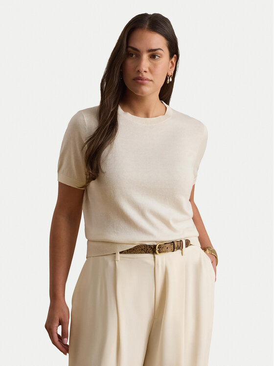 LAUREN RALPH LAUREN LAUREN RALPH LAUREN T-särk 200P14055500 Kreemjas Regular Fit