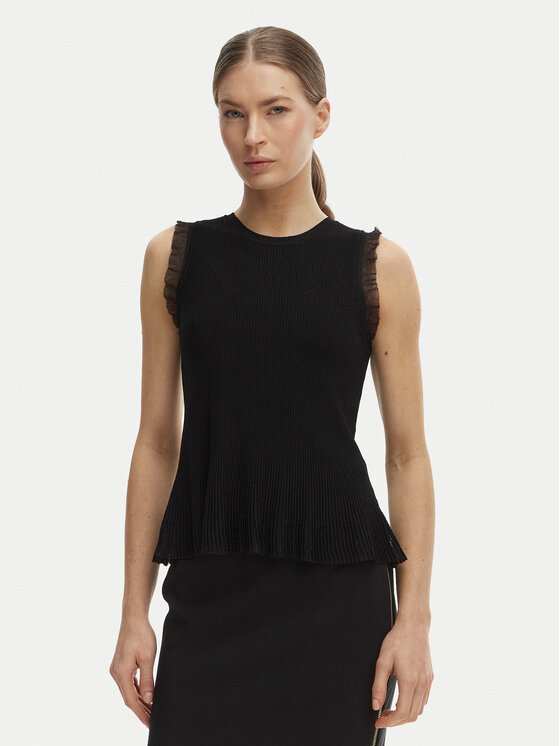 Rinascimento Top CFM0012241003 Negru Slim Fit