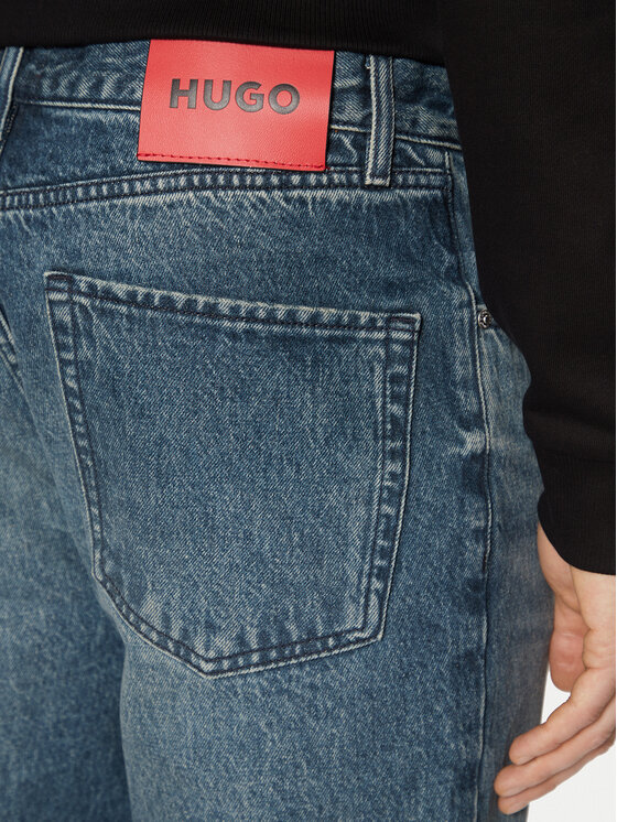 HUGO HUGO Jeans hlače 50530635 Modra Straight Fit