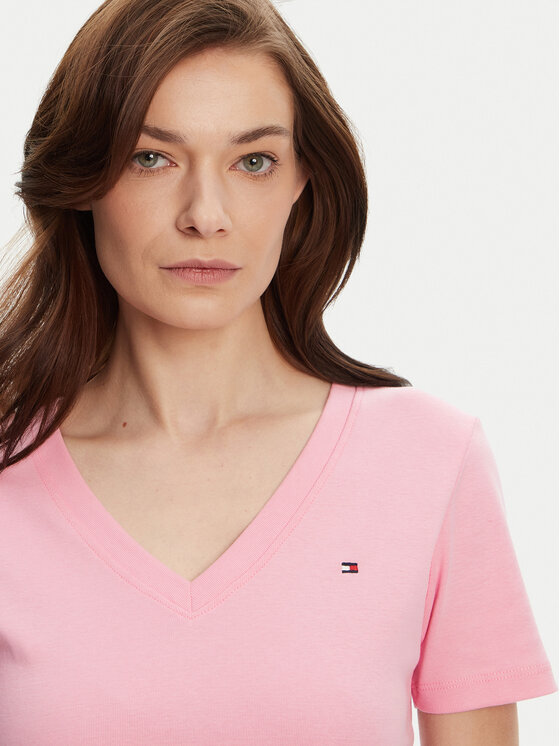 Tommy Hilfiger Tommy Hilfiger Marškinėliai New Cody WW0WW40584 Rožinė Slim Fit