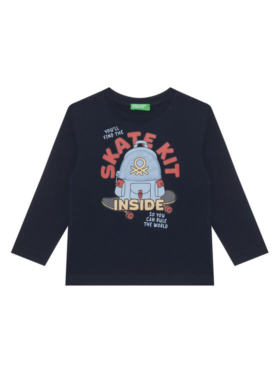 United Colors Of Benetton United Colors Of Benetton Särkpluus 3I1XG10KQ Tumesinine Regular Fit