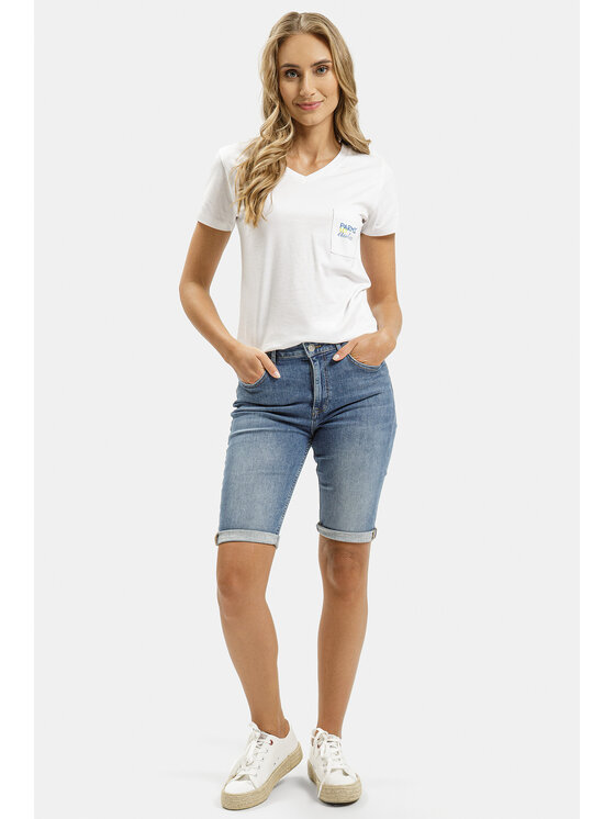 Cross Jeans Cross Jeans Szorty jeansowe A 531-019 Niebieski
