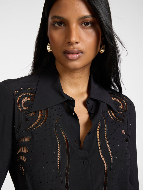 Elena Mirò Elena Mirò Camicia 5189P000273N033 Nero Regular Fit