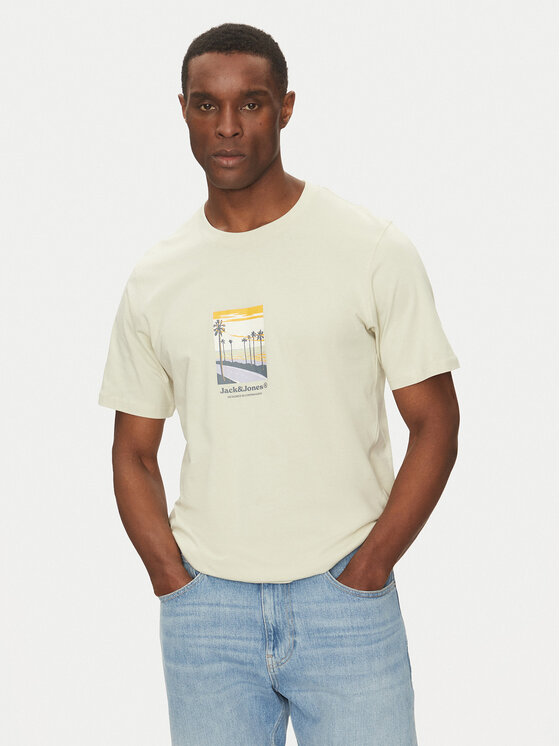 Jack & Jones Jack & Jones T-Shirt Split Graphic 12273000 Zielony Regular Fit