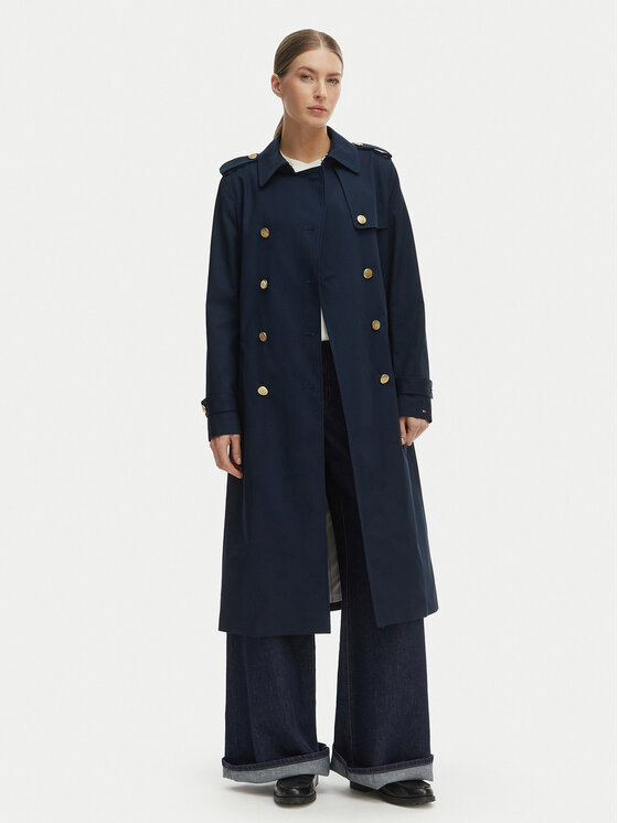 Tommy Hilfiger Tommy Hilfiger Tenchcoat WW0WW48873 Dunkelblau Slim Fit