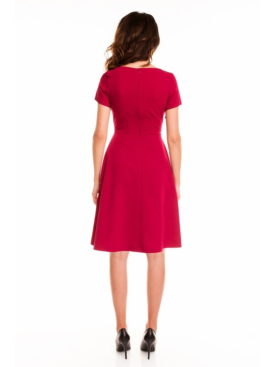 Awama Awama Vestito estivo A130 Bordeaux Basic Fit