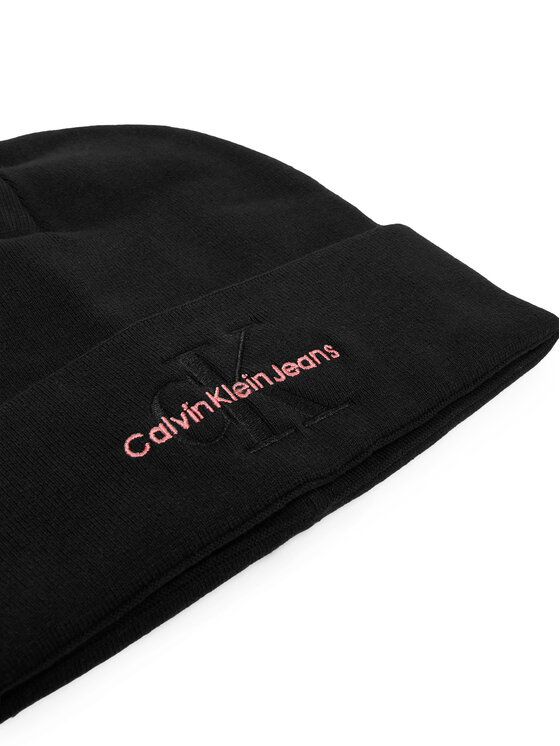 Calvin Klein Calvin Klein Cepure Mono Logo Embro K60K612668 Melns