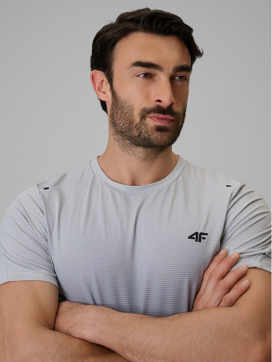 4F 4F Koszulka techniczna NO LIMITS Szary Regular Fit
