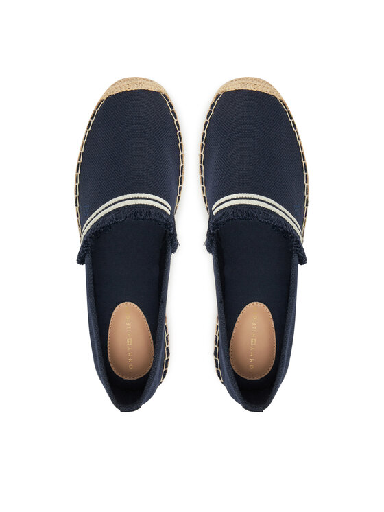 Tommy Hilfiger Tommy Hilfiger Espadryle Fringe Canvas Closed Espadrille FW0FW08881 Granatowy
