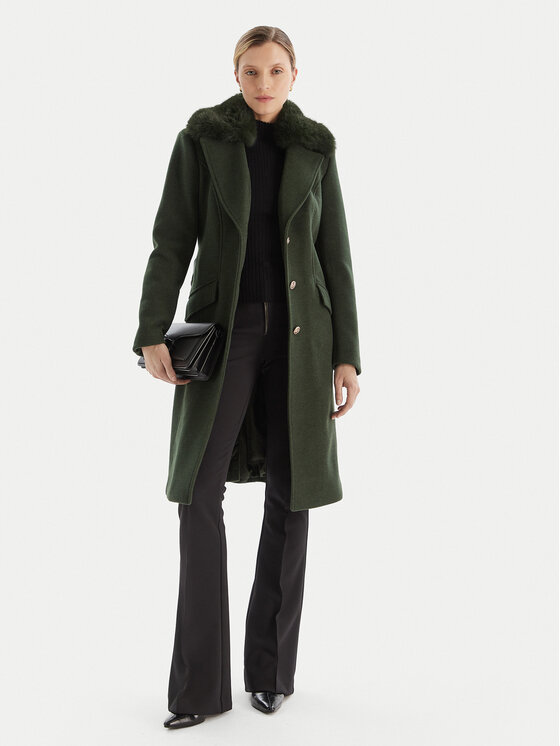 Guess Guess Демісезонний плащ W5BL25 W2672 Зелений Regular Fit