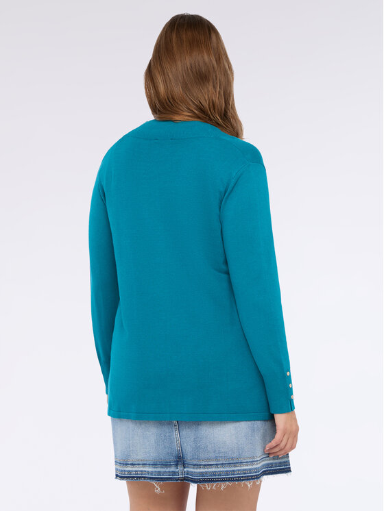 Fiorella Rubino Fiorella Rubino Cardigan M630L008004N035 Turchese A-Line Fit