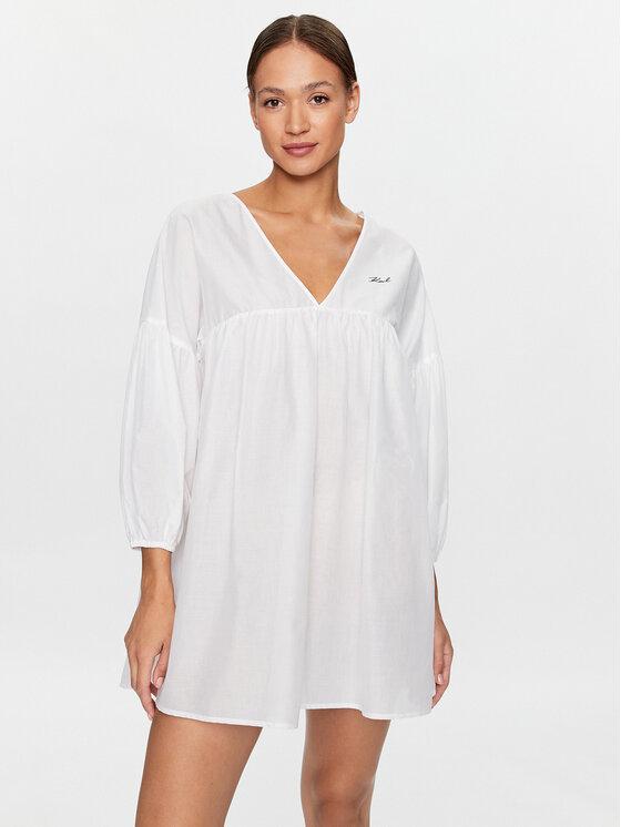 KARL LAGERFELD Logo Short Beach Dress - Vestito Corto Da Spiaggia Donna