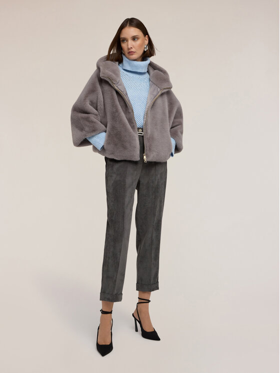 Motivi Motivi Pelliccia 8053W000064N013 Grigio Regular Fit