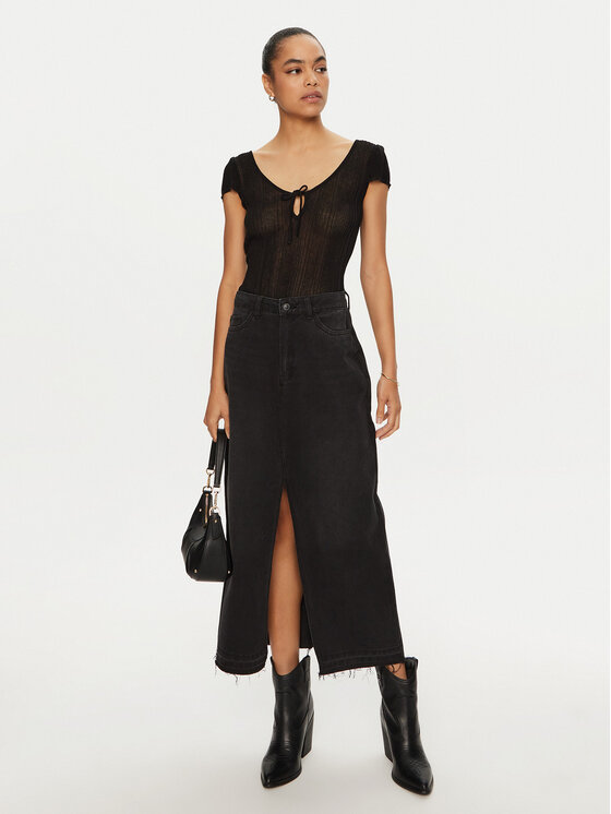 PINKO PINKO Top 103588 A1V8 Czarny Slim Fit