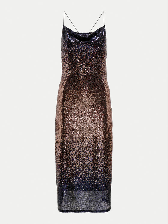ONLY ONLY Koktel haljina Lola 15334031 Smeđa Regular Fit