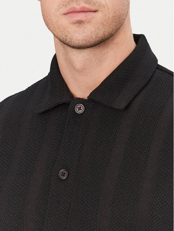 Resteröds Resteröds Cămașă Kirk 10251 7400 Negru Regular Fit