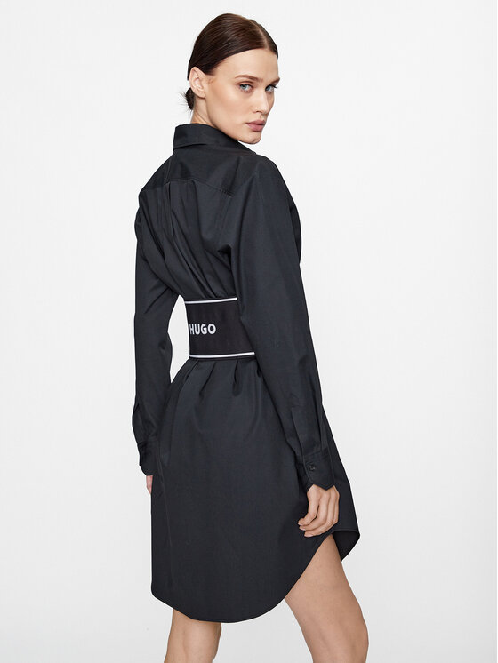 HUGO Hugo Рокля тип риза Kugima 50501107 Черен Regular Fit