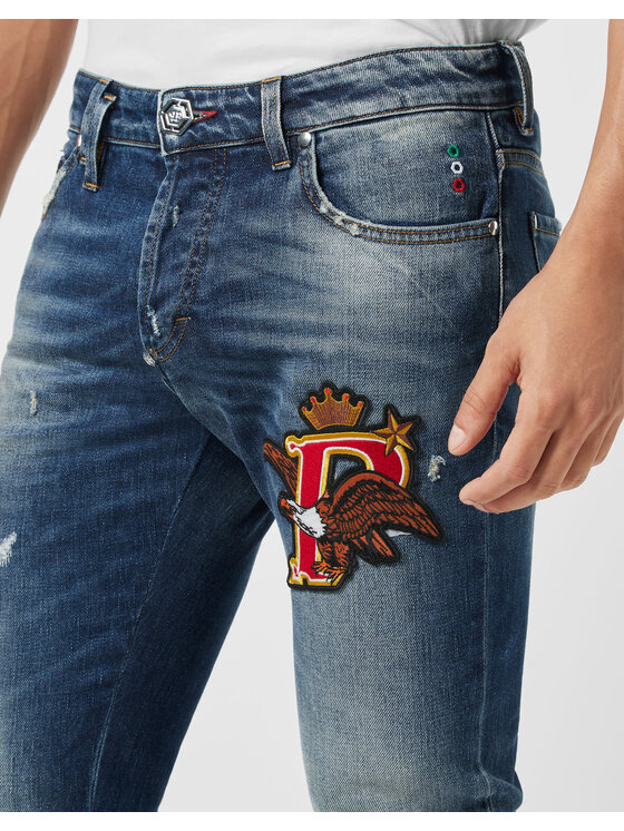 PHILIPP PLEIN PHILIPP PLEIN Jeansy 25907 Niebieski Straight Leg