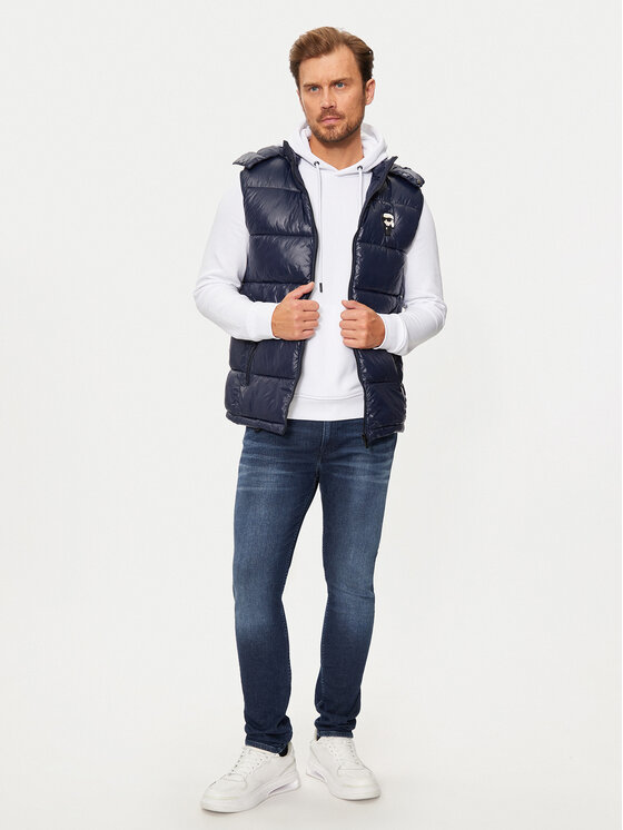 KARL LAGERFELD KARL LAGERFELD Prsluk 505023 544590 Tamnoplava Slim Fit