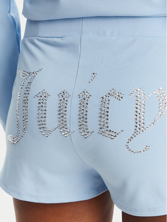 Juicy Couture Juicy Couture Pantaloni scurți sport JCWHS125312 Albastru celest Loose Fit