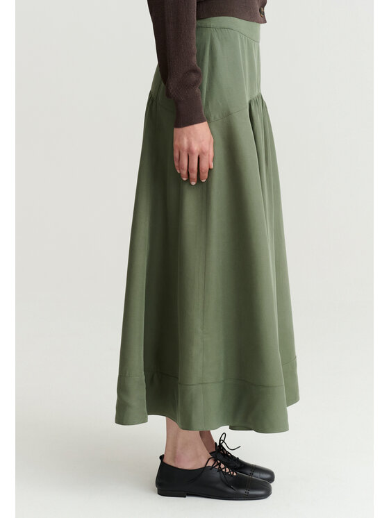 TATUUM TATUUM Spódnica midi SARITA Zielony Flare Fit