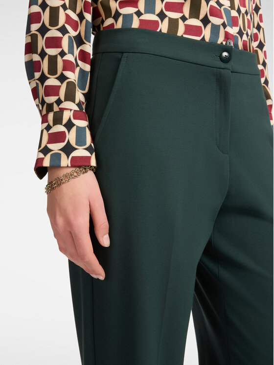 Elena Mirò Elena Mirò Pantaloni di tessuto P151P000341N053 Verde Over Fit