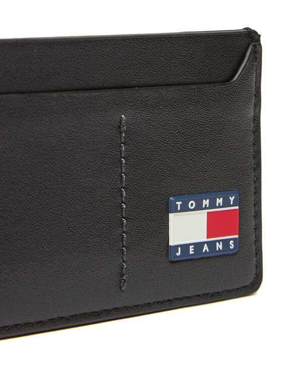Tommy Jeans Tommy Jeans Etui na karty kredytowe Tjm Heritage Leather Cc Holder AM0AM13410 Czarny